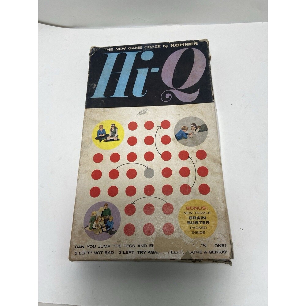 Kohner Bros Hi Q Vintage Peg Game Incomplete For parts Brain Buster As shown